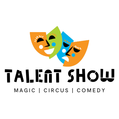 Logo of the talent show session for adults with learning disabilities at burton street foundation featuring stylized text and a dramatic mask design.