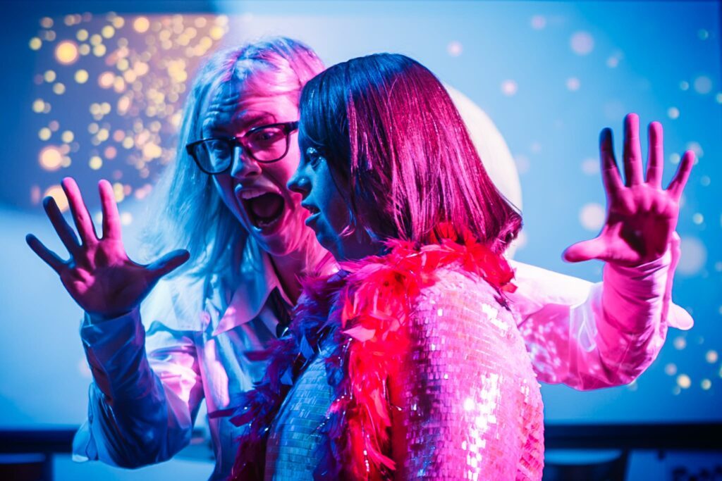 Person with learning disability dancing at an event in Burton Street Foundation Sheffield
