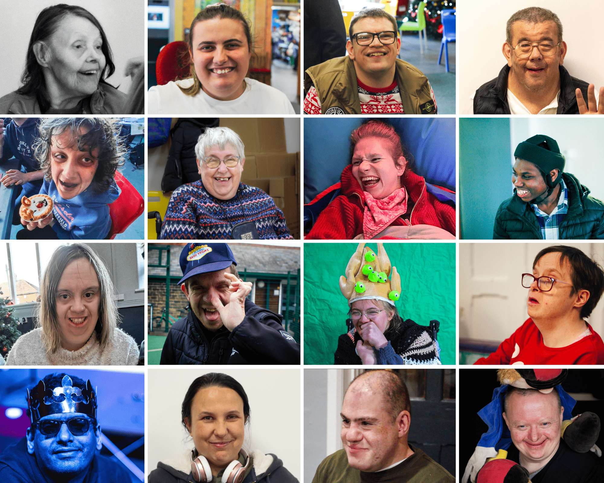 A collage of clients with learning disabilities in a Sheffield community hub