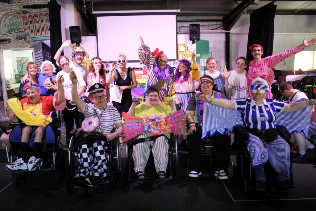 Drag performers with learning disabilities at Burton Street