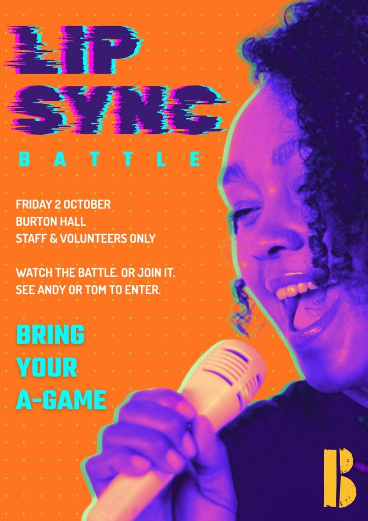 Poster for Burton Street Foundation's Lip Sync Battle in Sheffield